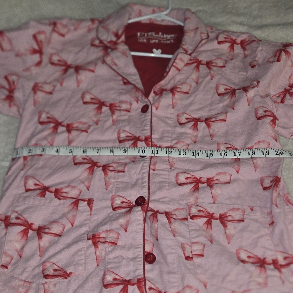 PJ Salvage Pink and Red Bow Pajama Set - Top Size Medium And Large For The Pants - Picture 10 of 11